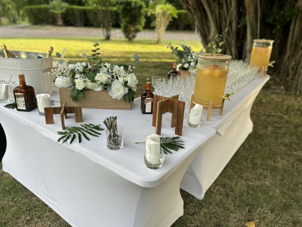 Wedding buffet prepared by Ours Private Chef in Saint Martin